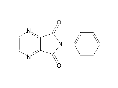 6-phenyl-5H-pyrrolo[3,4-b]pyrazine-5,7(6H)-dione structure