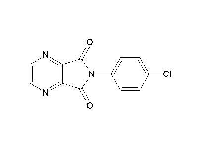 6-(4-chlorophenyl)-5H-pyrrolo[3,4-b]pyrazine-5,7(6H)-dione structure