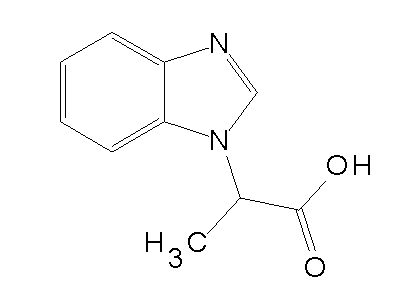 2-(1H-benzimidazol-1-yl)propanoic acid structure