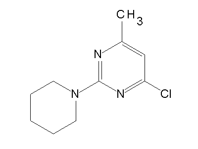 4-chloro-6-methyl-2-piperidinopyrimidine structure