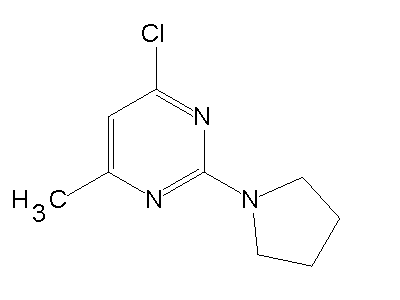 4-chloro-6-methyl-2-(1-pyrrolidinyl)pyrimidine structure