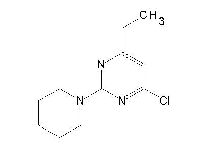 4-chloro-6-ethyl-2-(1-piperidinyl)pyrimidine structure