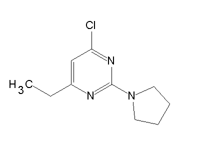 4-Chloro-6-ethyl-2-pyrrolidin-1-ylpyrimidine structure