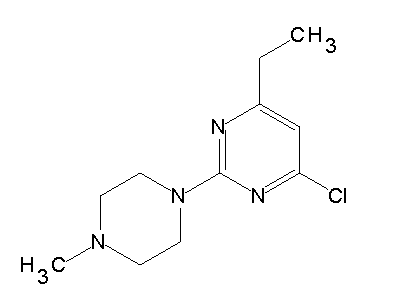 4-chloro-6-ethyl-2-(4-methyl-1-piperazinyl)pyrimidine structure