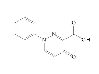 4-oxo-1-phenyl-1,4-dihydro-3-pyridazinecarboxylic acid structure