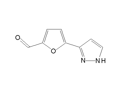 5-(1H-pyrazol-3-yl)-2-furaldehyde structure
