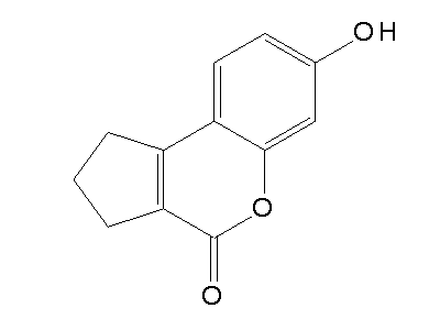 7-hydroxy-2,3-dihydrocyclopenta[c]chromen-4(1H)-one structure
