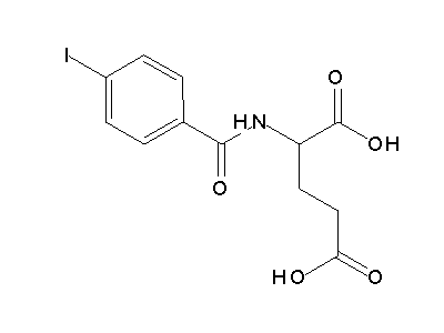 N-(4-Iodobenzoyl)glutamic acid structure