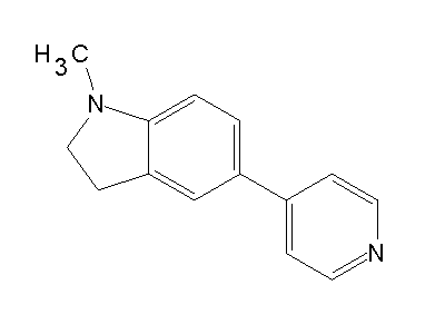 1-Methyl-5-(4-pyridinyl)indoline structure