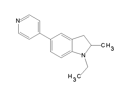 1-Ethyl-2-methyl-5-(4-pyridinyl)indoline structure