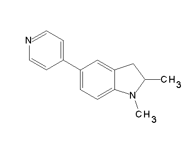 1,2-Dimethyl-5-(4-pyridinyl)indoline structure