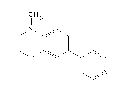 1-Methyl-6-(4-pyridinyl)-1,2,3,4-tetrahydroquinoline structure