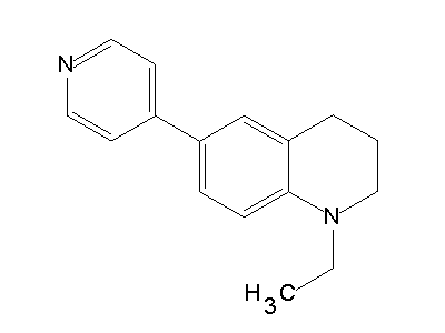1-Ethyl-6-(4-pyridinyl)-1,2,3,4-tetrahydroquinoline structure