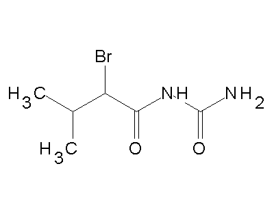 Bromvalerylurea structure