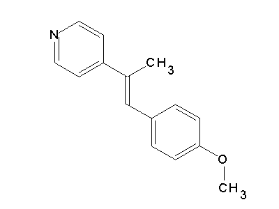 4-[2-(4-methoxyphenyl)-1-methylvinyl]pyridine structure