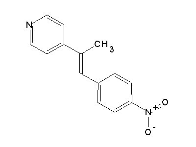 4-[1-methyl-2-(4-nitrophenyl)vinyl]pyridine structure