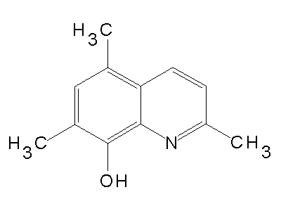 2,5,7-Trimethyl-8-quinolinol structure