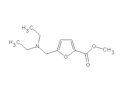 Methyl 5-diethylaminomethyl-2-furoat structure