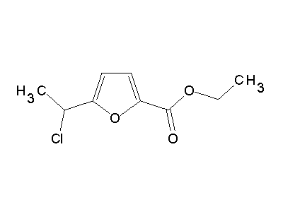 Ethyl 5-(1-chloroethyl)-2-furoate structure