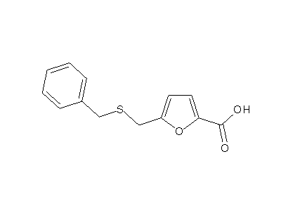 5-Benzylsulfanylmethyl-furan-2-carboxylic acid structure