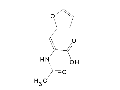 2-(acetylamino)-3-(2-furyl)acrylic acid structure
