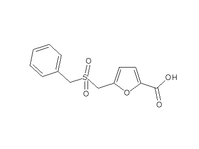 5-[(benzylsulfonyl)methyl]-2-furoic acid structure