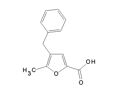 4-Benzyl-5-methyl-2-furoic acid structure
