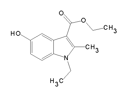 Ethyl 1-ethyl-5-hydroxy-2-methyl-1H-indole-3-carboxylate structure