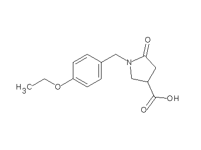 1-(4-Ethoxybenzyl)-5-oxo-3-pyrrolidinecarboxylic acid structure