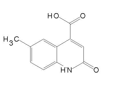 6-Methyl-2-oxo-1,2-dihydro-4-quinolinecarboxylic acid structure