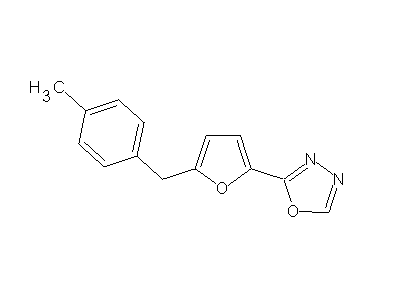 2-[5-(4-Methylbenzyl)-2-furyl]-1,3,4-oxadiazole structure