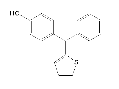 4-[Phenyl(2-thienyl)methyl]phenol structure