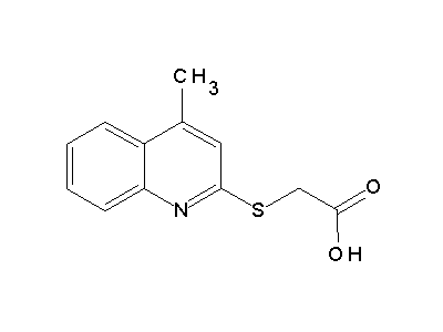 [(4-methyl-2-quinolinyl)sulfanyl]acetic acid structure
