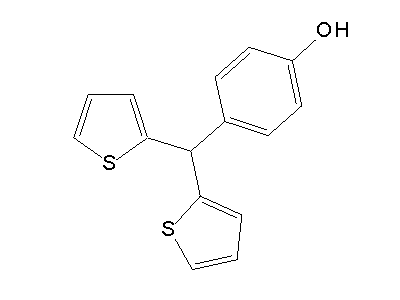 4-[di(2-thienyl)methyl]phenol structure