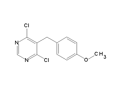 4,6-dichloro-5-(4-methoxybenzyl)pyrimidine structure