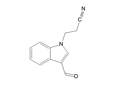 3-(3-Formyl-1H-indol-1-yl)propanenitrile structure