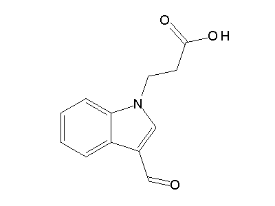 3-(3-Formyl-1H-indol-1-yl)propanoic acid structure