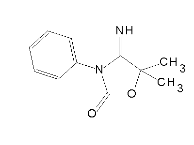 4-Imino-5,5-dimethyl-3-phenyl-1,3-oxazolidin-2-one structure