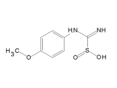 Imino(4-methoxyanilino)methanesulfinic acid structure