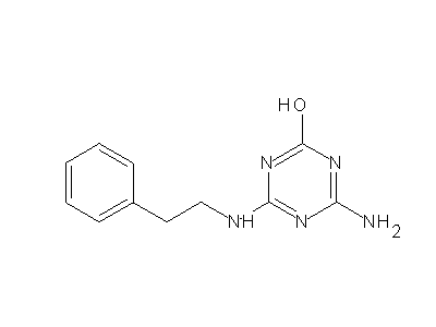 4-Amino-6-[(2-phenylethyl)amino]-1,3,5-triazin-2-ol structure