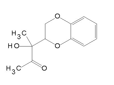 3-(2,3-Dihydro-1,4-benzodioxin-2-yl)-3-hydroxy-2-butanone structure