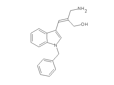 2-(aminomethyl)-3-(1-benzyl-1H-indol-3-yl)-2-propen-1-ol structure