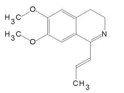 6,7-Dimethoxy-1-(1-propenyl)-3,4-dihydroisoquinoline structure