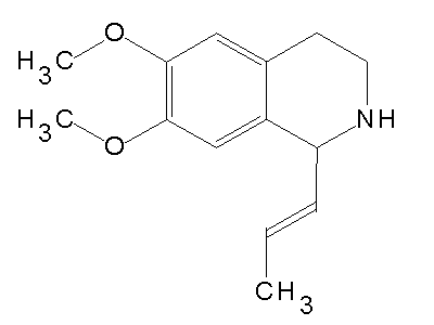 6,7-Dimethoxy-1-(1-propenyl)-1,2,3,4-tetrahydroisoquinoline structure