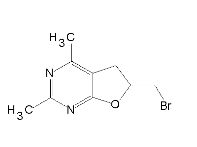 6-(Bromomethyl)-2,4-dimethyl-5,6-dihydrofuro[2,3-d]pyrimidine structure