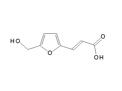 3-[5-(Hydroxymethyl)-2-furyl]acrylic acid structure