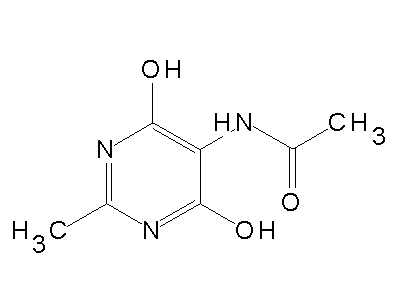 N-(4,6-Dihydroxy-2-methyl-5-pyrimidinyl)acetamide structure