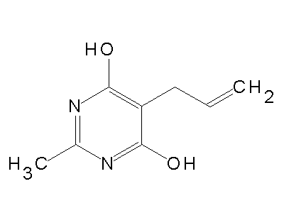 5-Allyl-2-methyl-4,6-pyrimidinediol structure