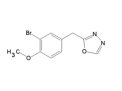 2-Bromo-4-(1,3,4-oxadiazol-2-ylmethyl)phenyl methyl ether structure