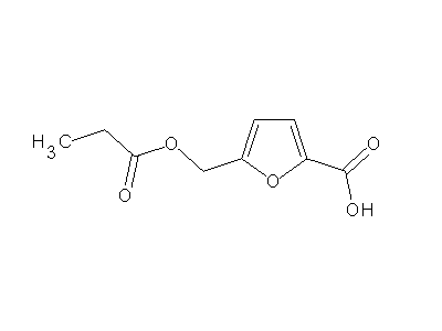 5-[(propionyloxy)methyl]-2-furoic acid structure